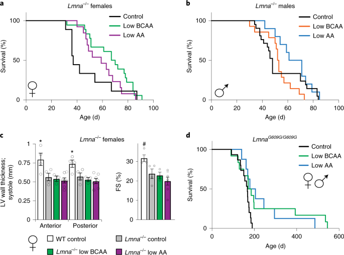 Lifelong restriction of dietary branched-chain amino acids has benefits for frailty and life span in mice | Nature Aging